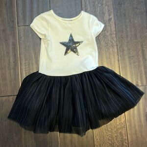 Gorgeous Pippa and Julie White Dress with black tutu and black sequin star
